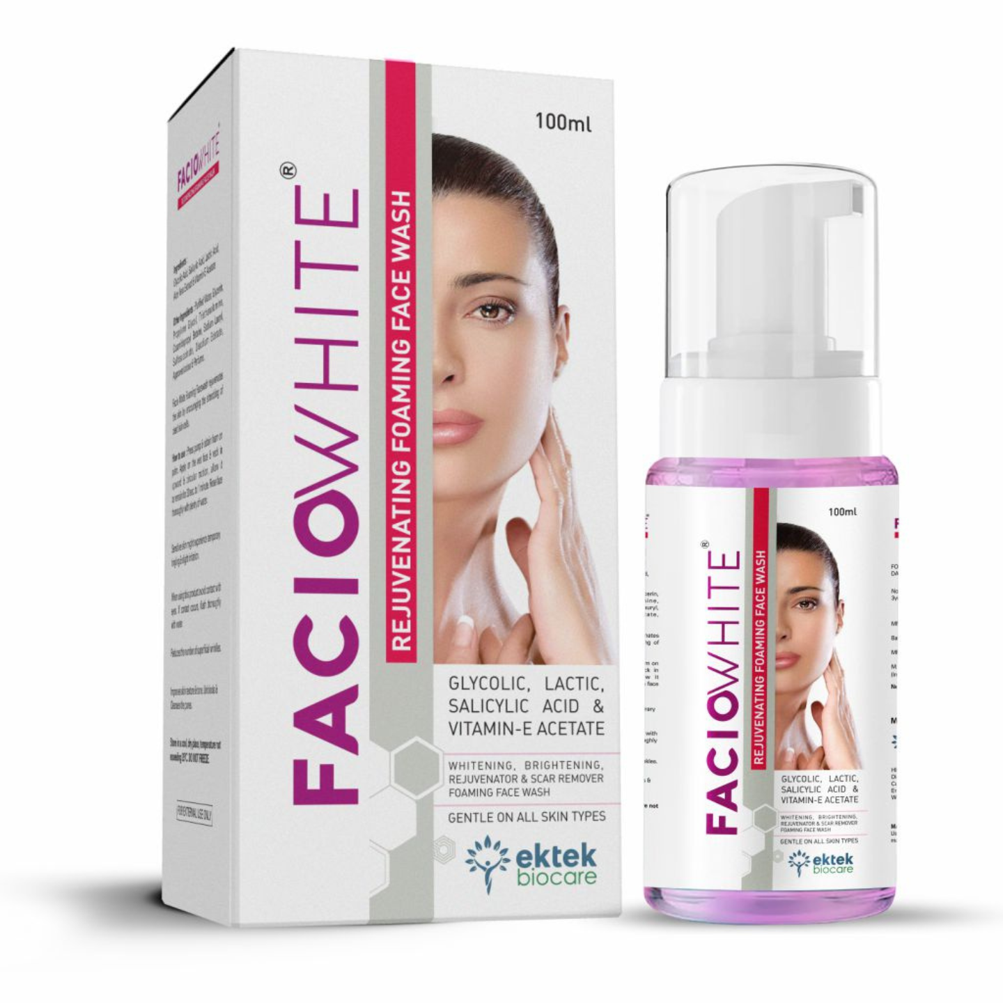 FacioWhite Foaming Face Wash | Skin Brightening Face Wash | Body Care | Pack of 2