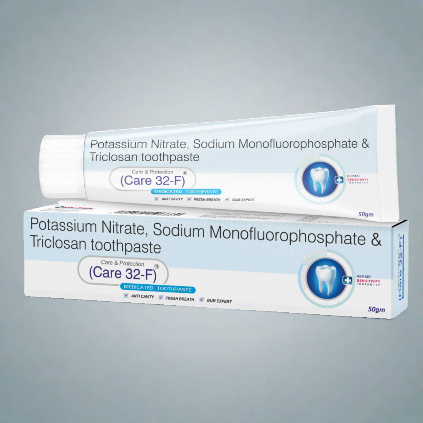 potassium nitrate & sodium monofluorophosphate toothpaste