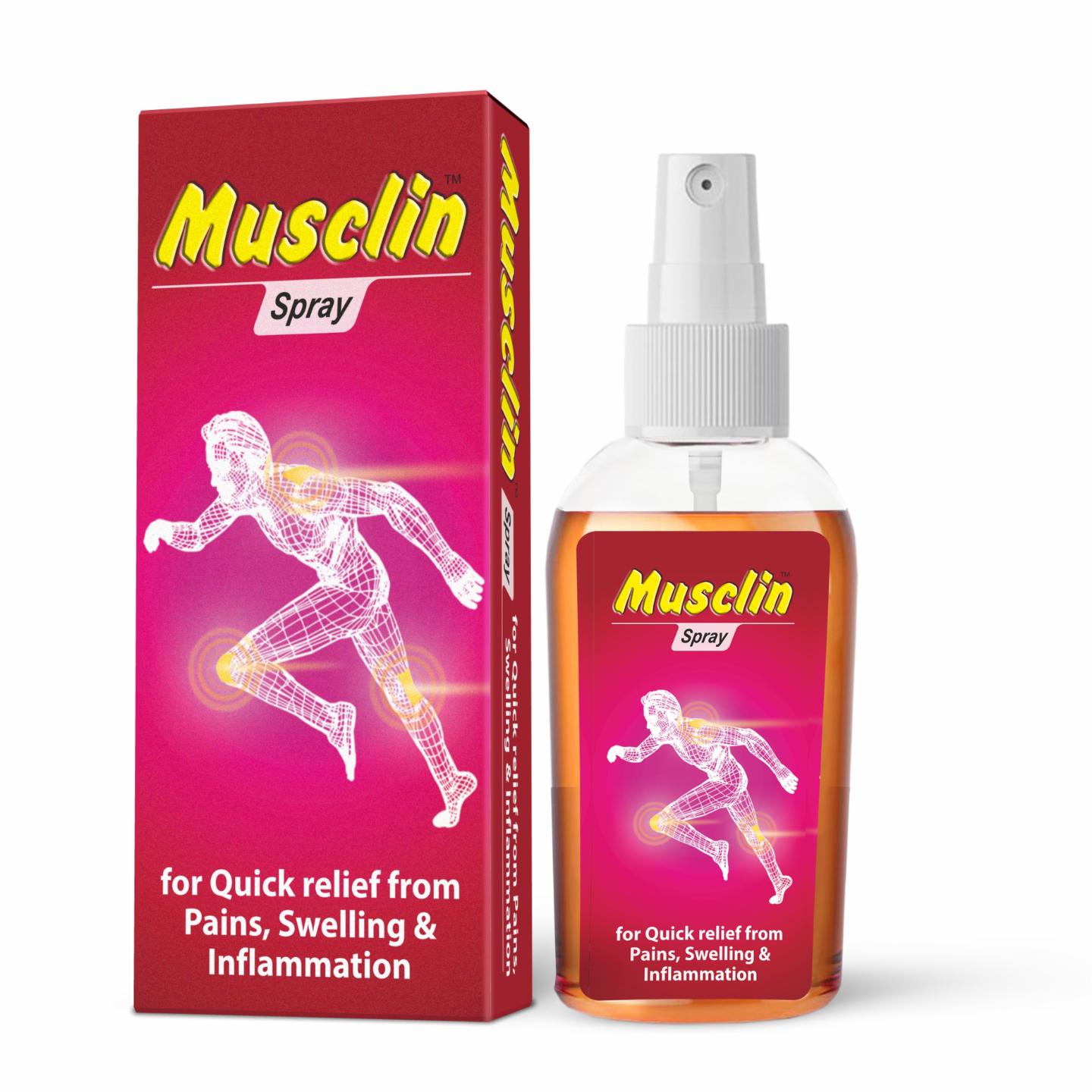 Musclin Oil Spray | Ayurvedic Pain Relief Oil | Ortho Care | Pack of 2