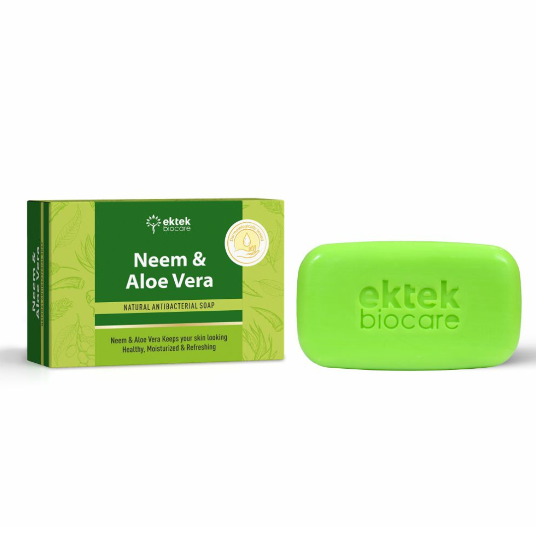 Neem and Aloe Vera Soap | Natural Antibacterial Soap | Skin Health & Body Care | Pack of 5