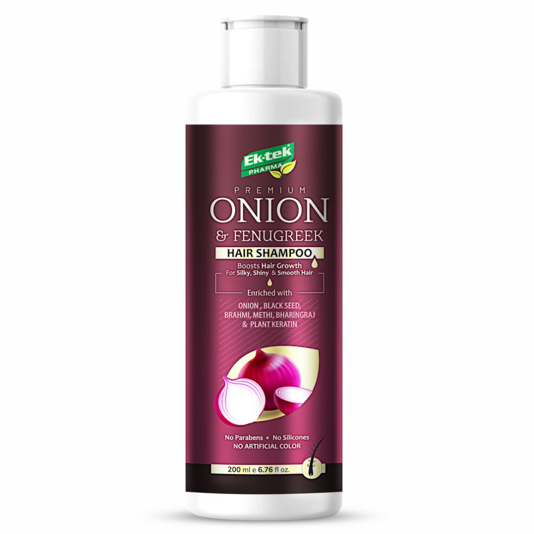 Onion Fenugreek Shampoo | Black Seed Oil Shampoo | Hair Care | 200ml | Pack of 2
